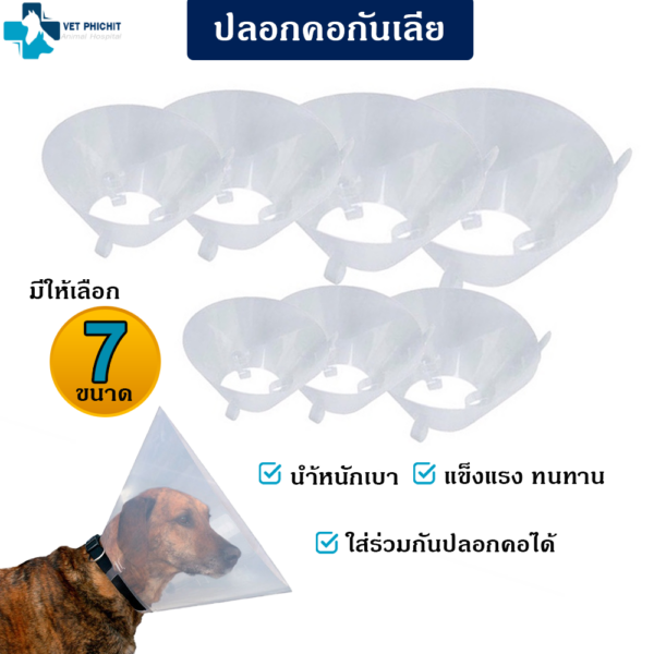 Pet collarคอลล่ากันเลียสัตว์เลี้ยง แบบใสOriginal