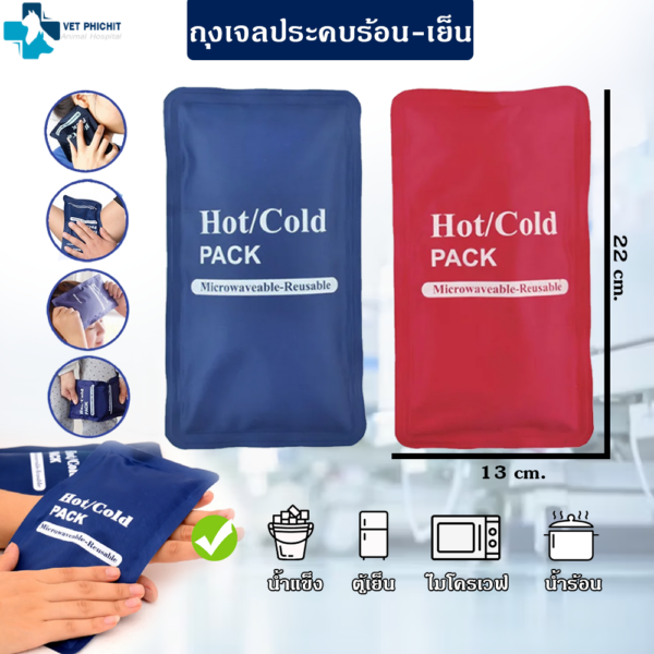 ถุงเจลประคบร้อน-เย็น (แพค 2ชิ้น)